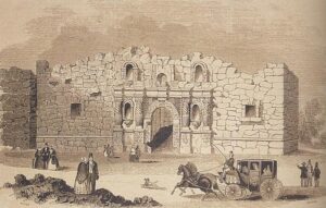 The Alamo, as drawn in 1854